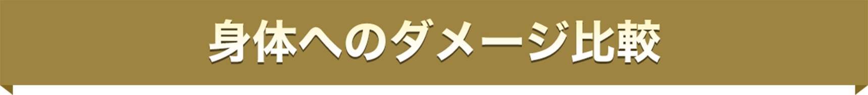 身体へのダメージ比較